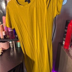 H&M Mustard Yellow T-Shirt Dress